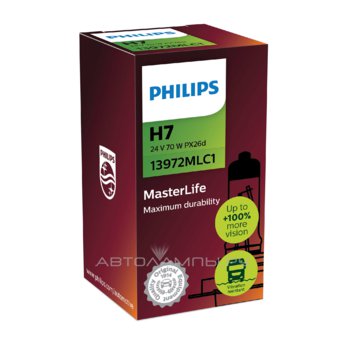 H7 24V- 70W (PX26d) (+. ) MasterLife 13972MLC1